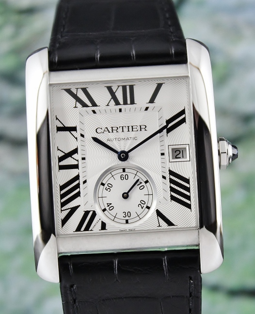 (image for) LIKE NEW CARTIER STAINLESS STEEL MC TANK AUTOMATIC WATCH / W5330003